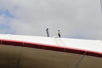 Después de la fiesta, continúan las obras en el Wanda Metropolitano