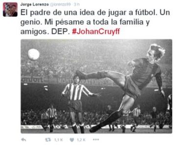 El mundo del deporte despide a Johan Cruyff en las redes sociales