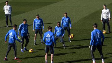 Varane y Mariano se entrenan con el grupo y apuntan al Girona