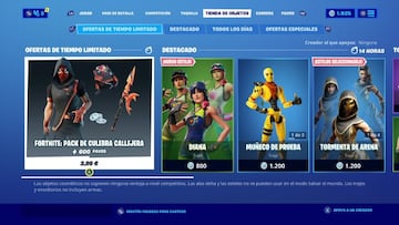 El Pack de Culebra Callejera est&aacute; disponible en la secci&oacute;n &quot;Ofertas de tiempo limitado&quot; de la tienda de Fortnite Battle Royale