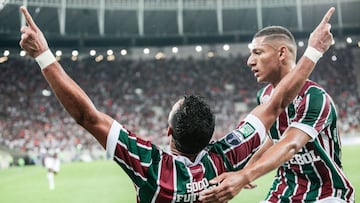 Henrique Dourado celebra su gol en Maracan&aacute; ante Fluminense.