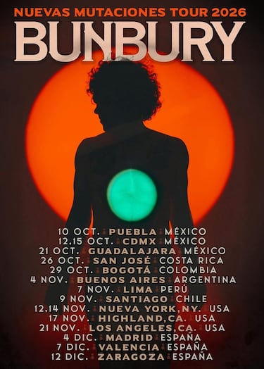 Bunbury conciertos en México 2026: fechas, ciudades y todo lo que debes saber 