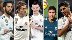 Isco, Luka Modric, Gareth Bale, Raphael Varane y Marco Asensio.