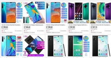 Cuidado con estos plagios de móviles Samsung y Huawei en AliExpress