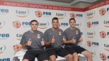 Quino Colom, Willy Hernángomez y Xavi Rabaseda.