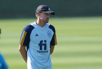 El seleccionador español, Luis Enrique, en el campo base de España en Qatar.