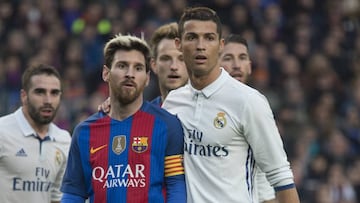 Messi y Cristiano en un Cl&aacute;sico.