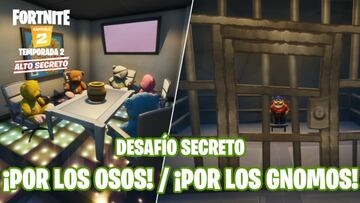 Desaf&iacute;o secreto de Fortnite: &iexcl;POR LOS OSOS!/&iexcl;POR LOS GNOMOS!