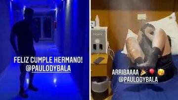 "¡Que los cumplas, la joya!": De Paul irrumpe en la habitación de Dybala para felicitarle