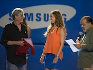 Reconocmiento entregado a Melissa Torres, Abierto Mexicano Telcel, en la Foto: (i)-(d) Alejandro Burillo, Melissa Torres
27/02/2015/ MEXSPORT / Omar Martinez