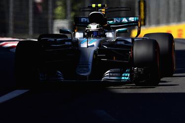 Valtteri Bottas durante la clasificación del GP de Azerbaiyán.