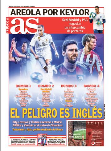 Las portadas de AS de agosto