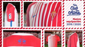 La nueva equipación del Sporting, polémica por las franjas.