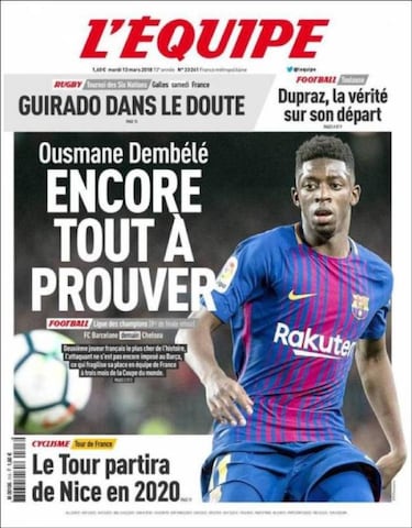 L'Equipe le pide a Dembélé que demuestre lo que vale