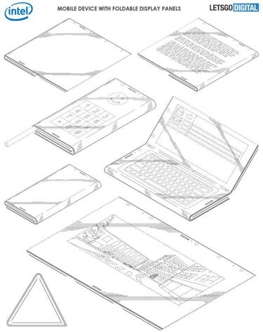 Intel trabaja en un teléfono plegable en tres partes