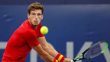 Pablo Carreño, durante su partedo contra Medvedev.
