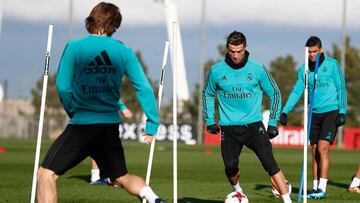 Benzema, único ausente en el entrenamiento del Madrid