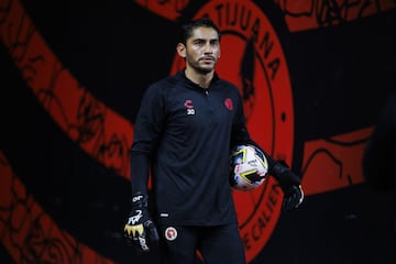        Jose de Jesus Corona of Tijuana during the 11th round match between Tijuana and Pachuca as part of the Liga BBVA MX, Torneo Apertura 2024 at Caliente Stadium on October 04, 2024 in Tijuana, Baja California, Mexico.