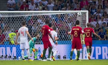 3-3. Cristiano Ronaldo marcó el gol del empate en un lanzamiento de falta directa.