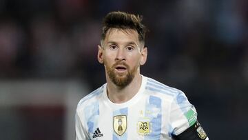 Soccer Football - World Cup - South American Qualifiers - Paraguay v Argentina - Defensores del Chaco, Asuncion, Paraguay - October 7, 2021 Argentina&#039;s Lionel Messi REUTERS/Cesar Olmedo