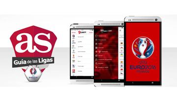 La app 'Guía de las Ligas' de AS
te ofrece toda la Eurocopa