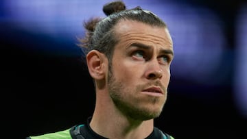 Gareth Bale of Real Madrid during the warm-up before the La Liga Santander match between Real Madrid CF and Getafe CF at Estadio Santiago Bernabeu on April 09, 2022 in Madrid, Spain. (Photo by Jose Breton/Pics Action/NurPhoto via Getty Images)