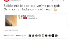 La solidaridad del mundo del deporte con los incendios de Galicia, Asturias y Portugal