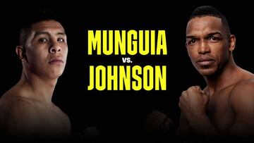 Jaime Munguía y Tureano Johnson en el cartel promocional de su combate.