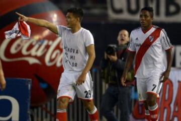 Marcó en un ‘Superclásico’ en 2014 durante un Torneo de Verano, donde River ganó 2-1.