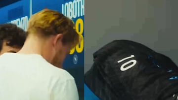 La reacción de De Bruyne al ver que su kit de entrenamiento tiene el número de Maradona