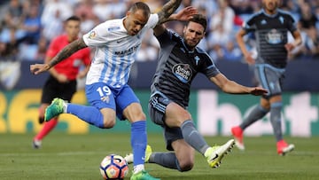 Sandro, en el partido ante el Celta.