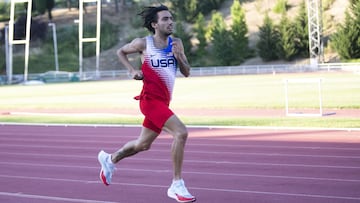 El atleta español Fernando Carro, durante un entrenamiento previo a los Juegos Olímpicos de Tokio 2020.