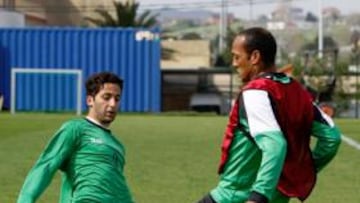 <b>A TOPE. </b>Bolado mejora día a día físicamente y podría ser la gran novedad del once de mañana ante el Espanyol.