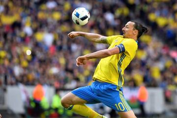 Sweden's Zlatan Ibrahimovic stands taller than most.