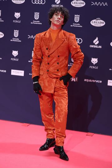 El actor Jorge Lpez posa en la alfombra roja de los Premios Feroz 2025.