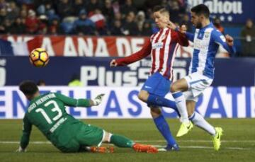 Fernando Torres marca el 2-0 para el Atlético de Madrid ante el Leganés.