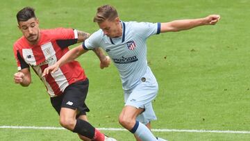 Yuri y Llorente en el Athletic-Atlético.
