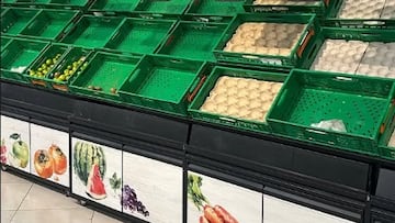 Captura de una story de Belinda Bencic en Instagram con imágenes de un supermercado con estanterías vacías en Madrid tras el apagón que dejó sin luz a parte de España y Portugal