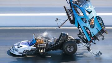 Aparatoso incidente en las finales de la NHRA