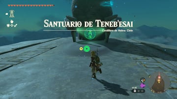 the legend of zelda tears of the kingdom nintendo switch guia santuario teneb'esai