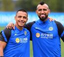 El esperado reencuentro entre Vidal y Alexis en el Inter