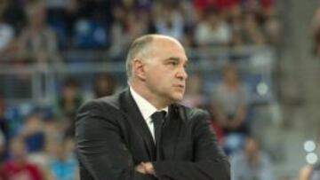 Pablo Laso durante la primera semifinal de la Supercopa.