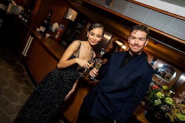 Nico Parker y Will Poulter durante los premios BAFTA 2025.