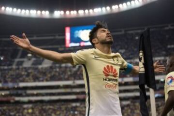 El capitán de las Águilas, Oribe Peralta, máximo goleador del América esta temporada seguramente será tituar para el Clásico Capitalino.
