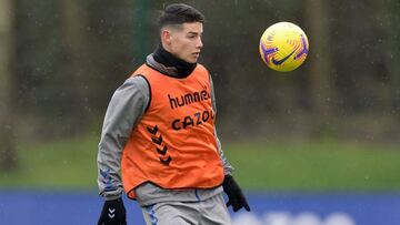 James Rodríeguez y su última práctica