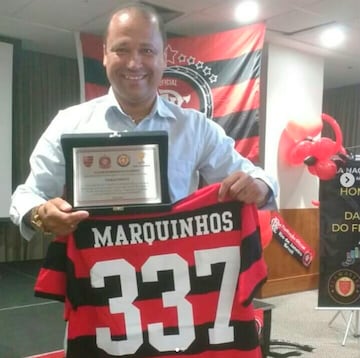 Marquinhos jugó durante siete años en Flamengo y llegó a disputar 337 duelos con la camiseta rubronegra.