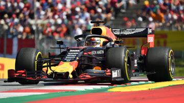 Red Bull Racing&#039;s Dutch driver Max Verstappen steers his car during the Austrian Formula One Grand Prix in Spielberg on June 30, 2019. (Photo by JOE KLAMAR / AFP)