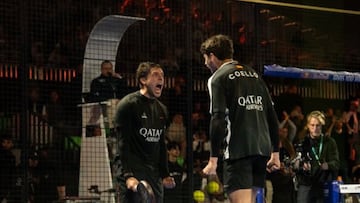 Tapia y Coello celebran su triunfo.