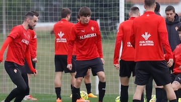 Entrenamiento del Sporting.