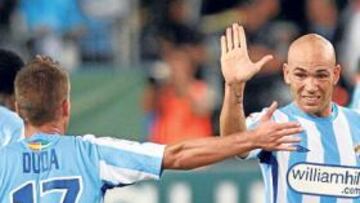 <b>CON GARRA. </b>Uno de los aspectos más interesantes de este Málaga es el compromiso de todos.